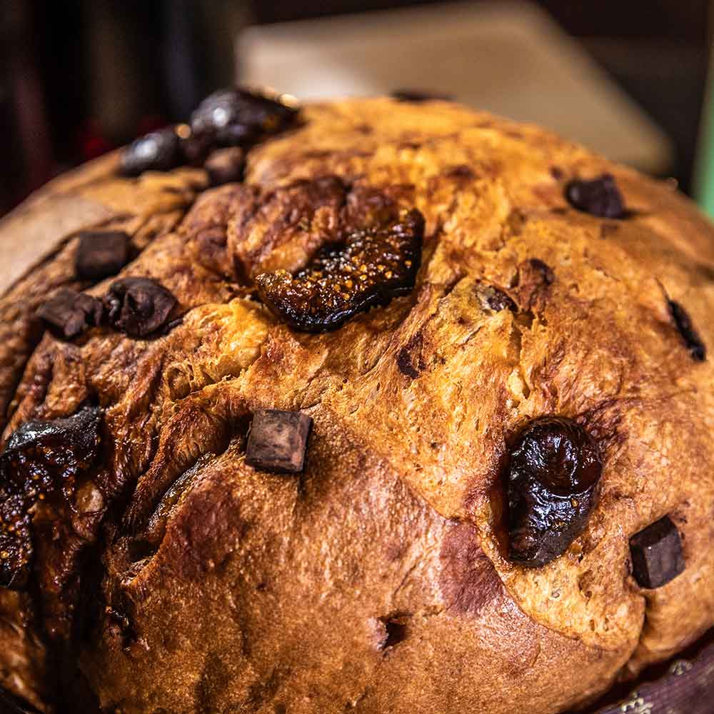 Lino Ramunno - Artisanal Panettone with figs red wine and dark chocolate 1Kg 