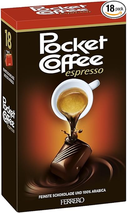Ferrero - Pocket Coffee 225g T-18 (1 Box of 18 Tablets)
