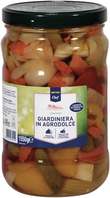 Metro Chef - Giardiniera agrodolce barattolo 1.55kg