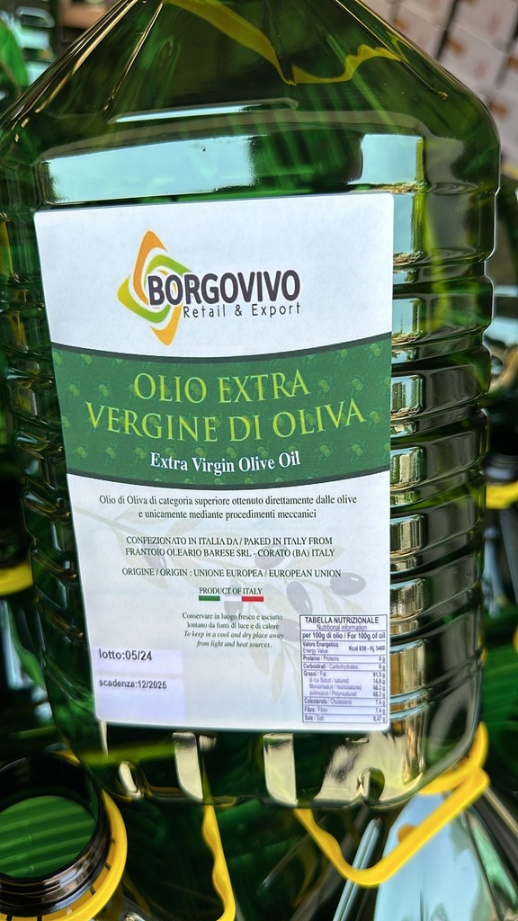 Borgovivo - Olio extra vergine di oliva comunitario Pet 5L 