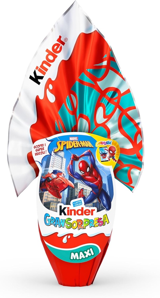 Ferrero - Kinder Easter Egg T4.5 GranSorpresa Maxi Spider-Man Gr. 220