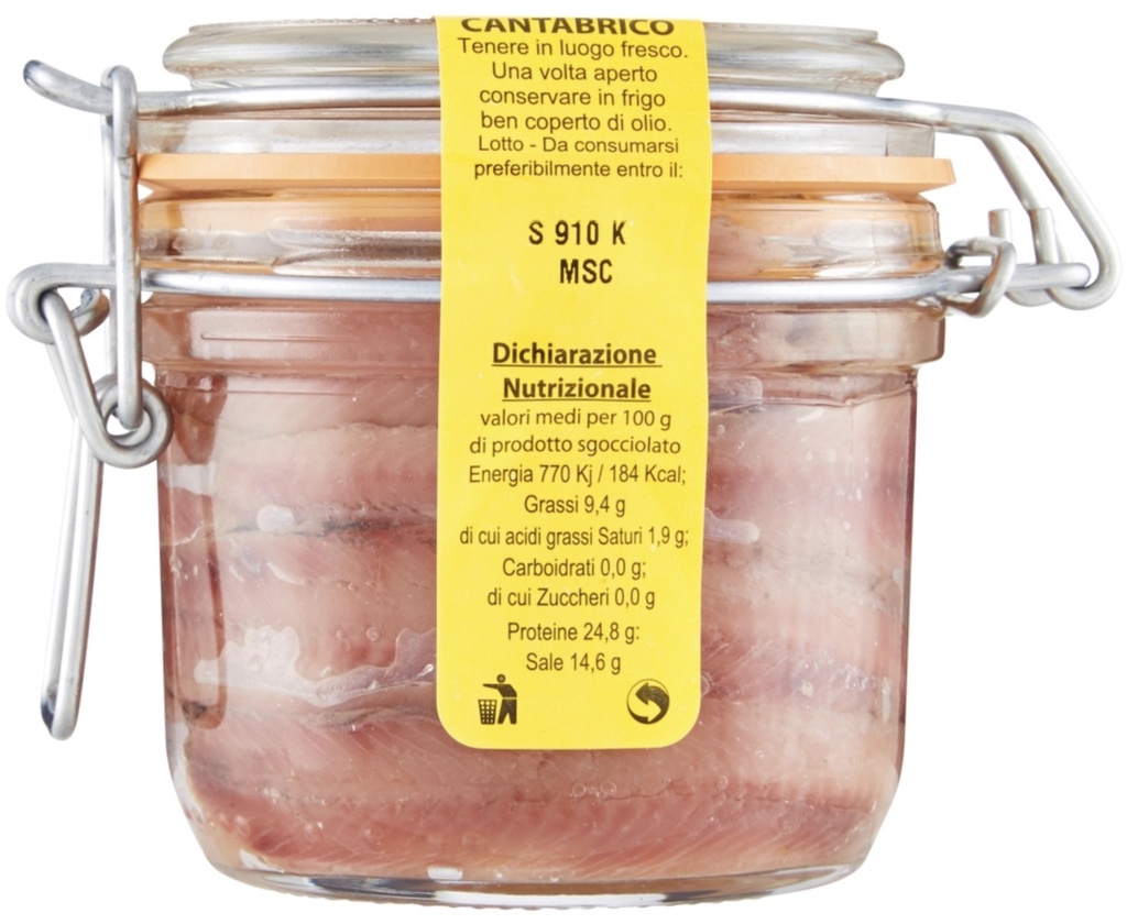 Balistreri - Marca Vaticano Alici del Cantabrico in olio di oliva 250g