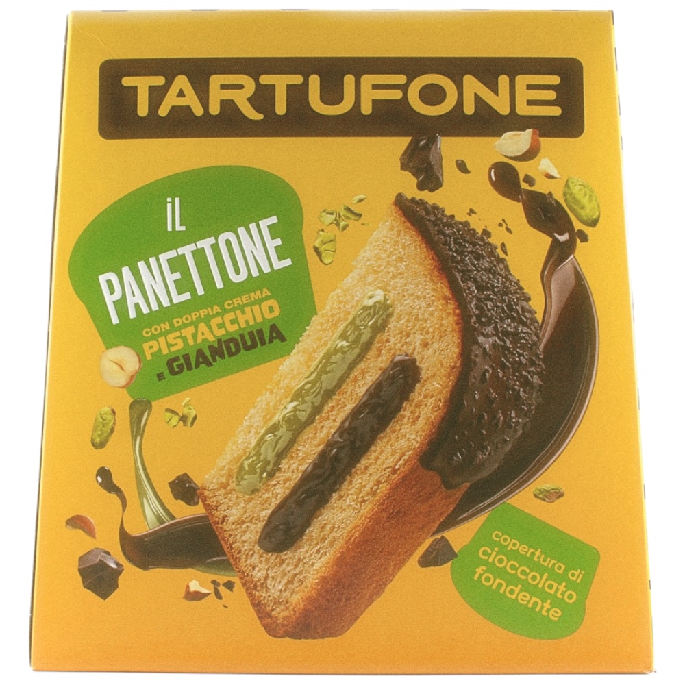 Tartufone Motta - Panettone with Gianduia and Pistachio 750g 