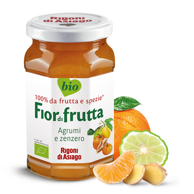 Rigoni di Asiago Fiordifrutta - Citrus and Ginger Organic Fruit Spread 330g