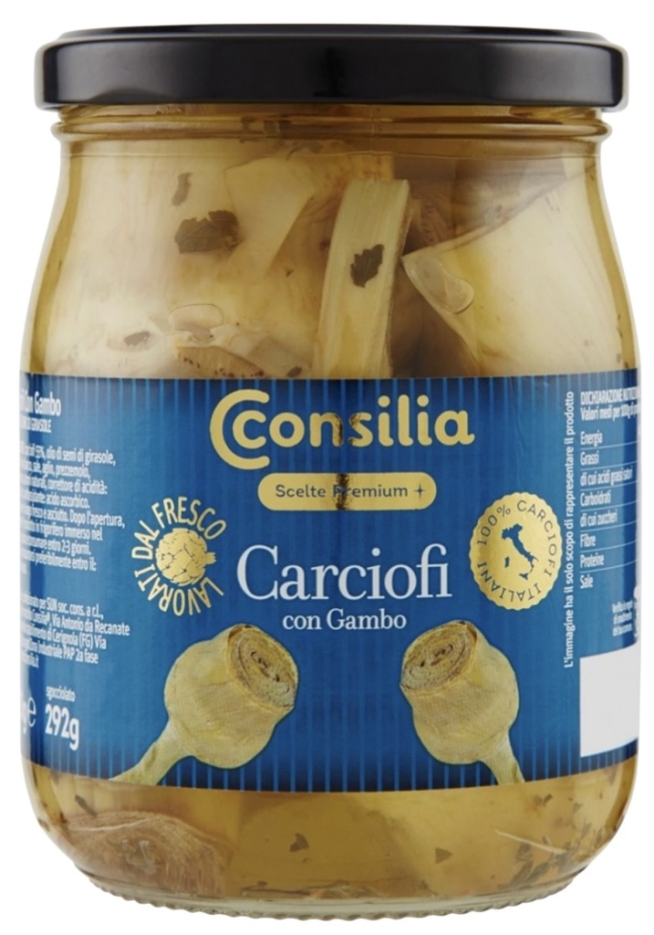 Consilia - Artichokes with Stem 580g