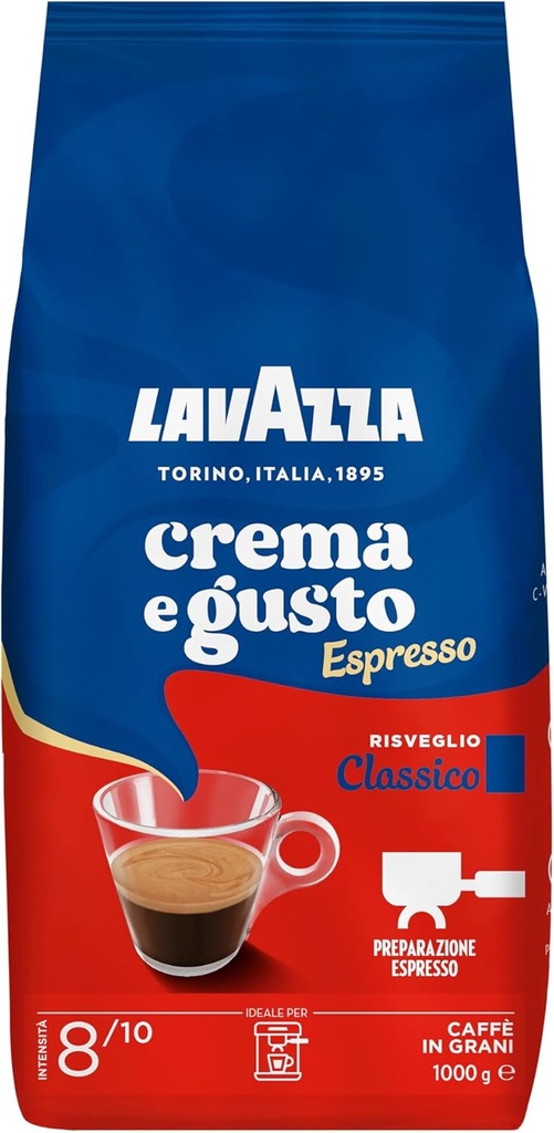 LavAzza - Caffe’ in Grani Crema e Gusto 1Kg