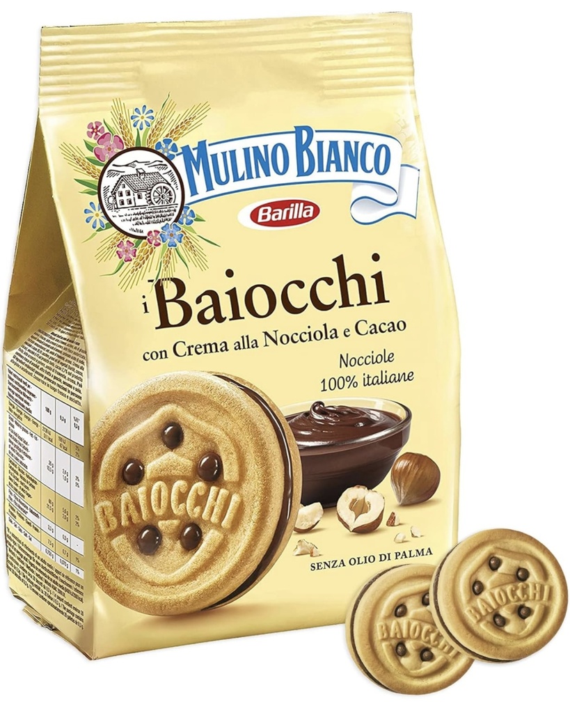 Mulino Bianco - Baiocchi, Hazelnuts Biscuits 奶油榛子可可餅乾 260g