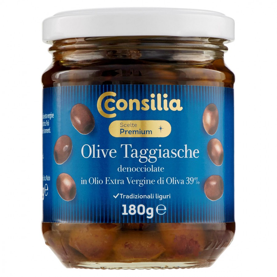Unpitted Taggiasca Olives in EVO Oil 180g