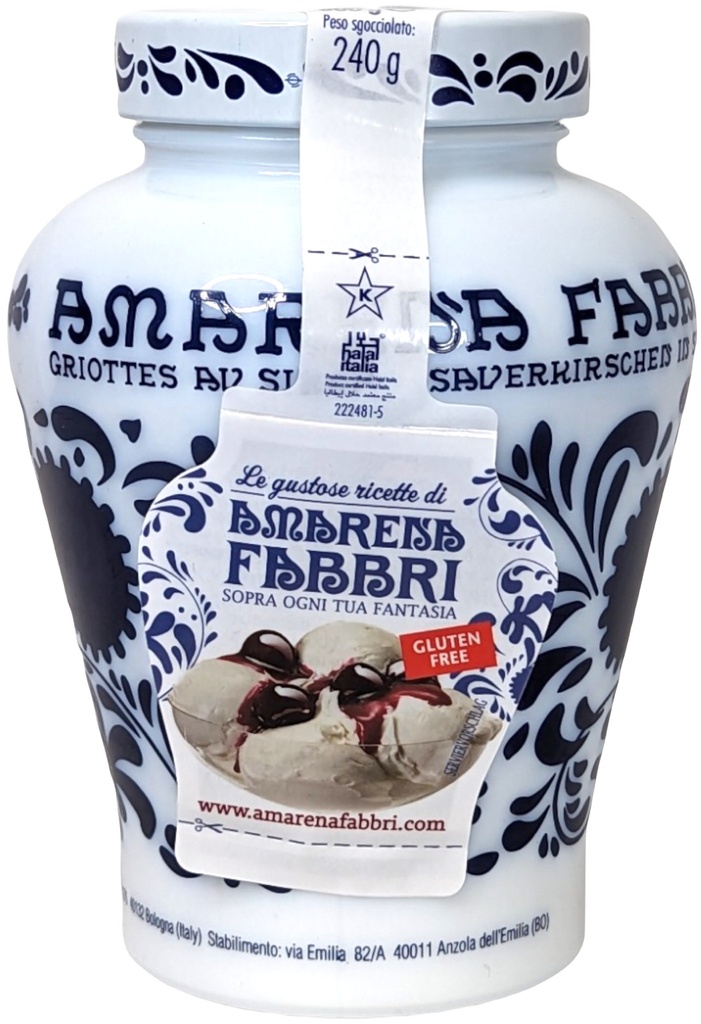 Fabbri - Amarene Ciliegia Nera Opalina 600g