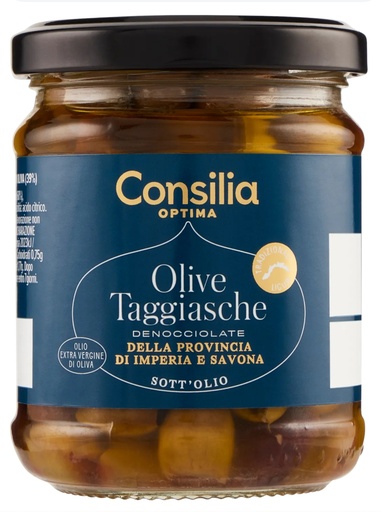 [615591] Consilia - Unpitted Taggiasca Olives in EVO Oil 特級初榨橄欖油浸連核橄欖 180g