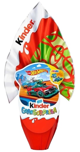 [G8554596_M1] Ferrero - Kinder Uovo di Pasqua Gransorpresa Classico T3 Hot Wheels Gr. 150