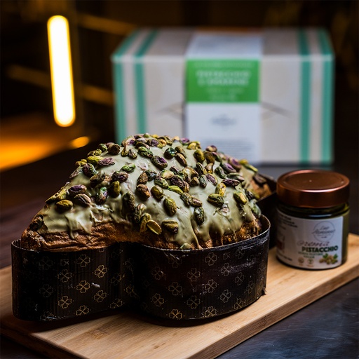 [LR-554731] Lino Ramunno - Colomba, Artisanal Easter Cake with Pistachios and Sour Cherries. 1Kg