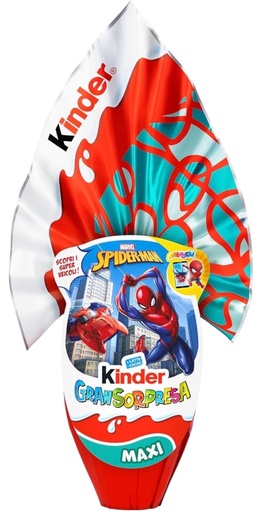 [G8554597_M1] Ferrero - Kinder Uovo di Pasqua T4.5 GranSorpresa Maxi Spider-Man Gr. 220