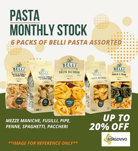 [BO-BELLI_KIT] Pasta Monthly Stock — Family Saver Pack