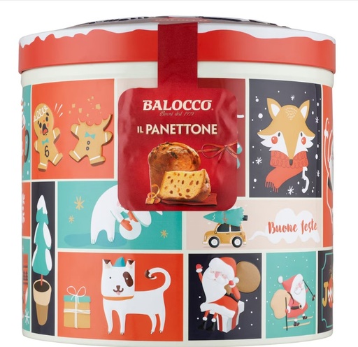 [549808] Balocco - Traditional Panettone in Decorative Tin 700g