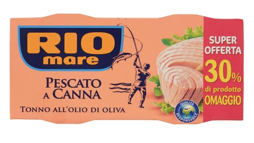 [190159] Rio Mare - Tuna in Olive Oil Fished in Cane 橄欖油浸吞拿魚 80g x 2