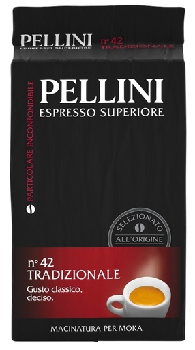 [621471] Pellini - Traditional N°42 Ground Coffee for Moka 傳統烘焙摩卡研磨咖啡粉 250g x 2